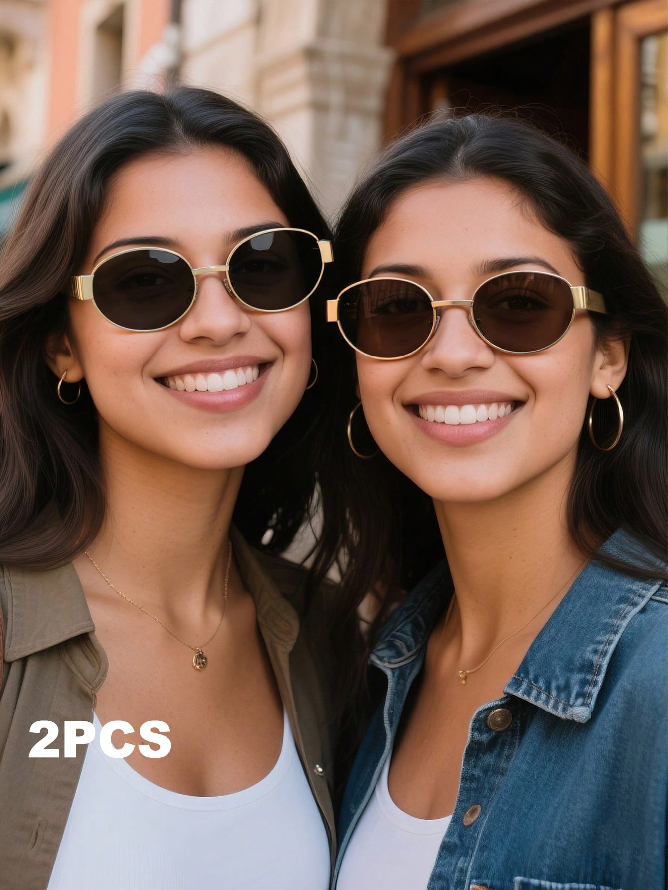 2Pcs Women's Metal Frame Oval  - Metal Photo Panel avis et prix