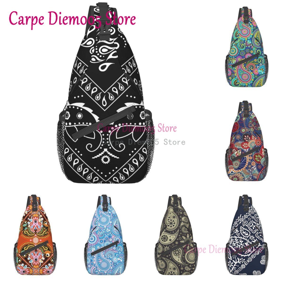 Black And White Paisley Chican - Bandana Blank White avis et prix