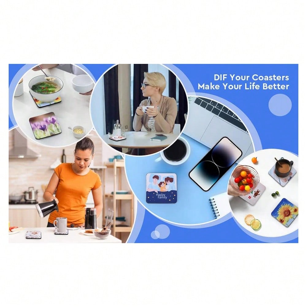 1PCS Square Sublimation Blanks - Coaster Sublimation Blank avis et prix