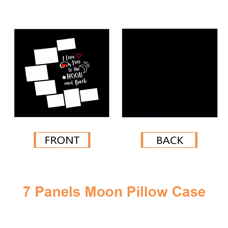 10pcs/Lot 7 Panels Blank Moon  - Pillow Cover Sublimation avis et prix