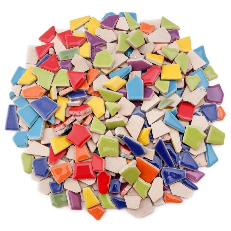 100g Randomly Mixed Colors DIY - Ceramic Tile Blank avis et prix