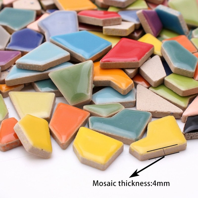 100g Randomly Mixed Colors DIY - Ceramic Tile Blank avis et prix