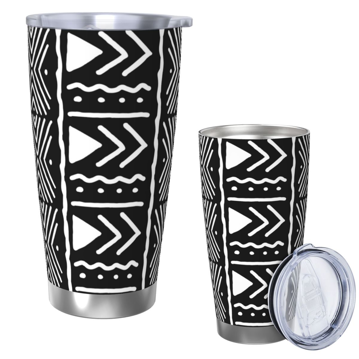 Black And White African Bogola - Tumbler 20Oz White avis et prix