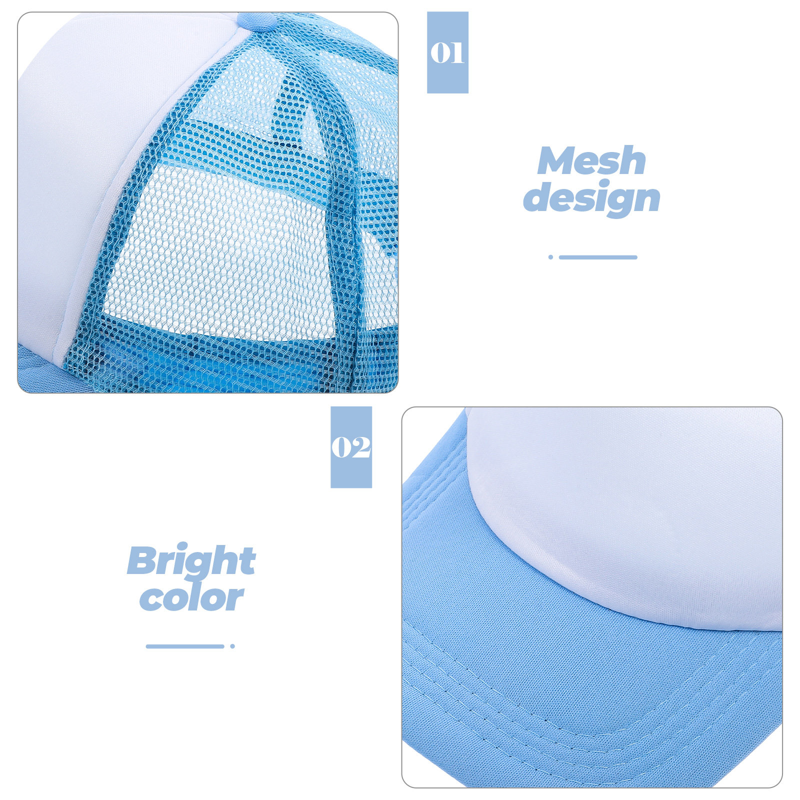 10Pcs Mesh Baseball Hat Blank  - Hat Sublimation Blank avis et prix