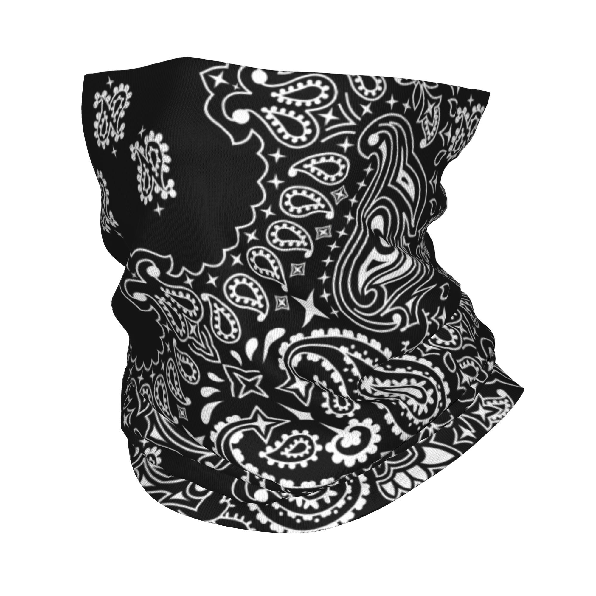 Custom Black And White Paisley - Bandana Blank White avis et prix