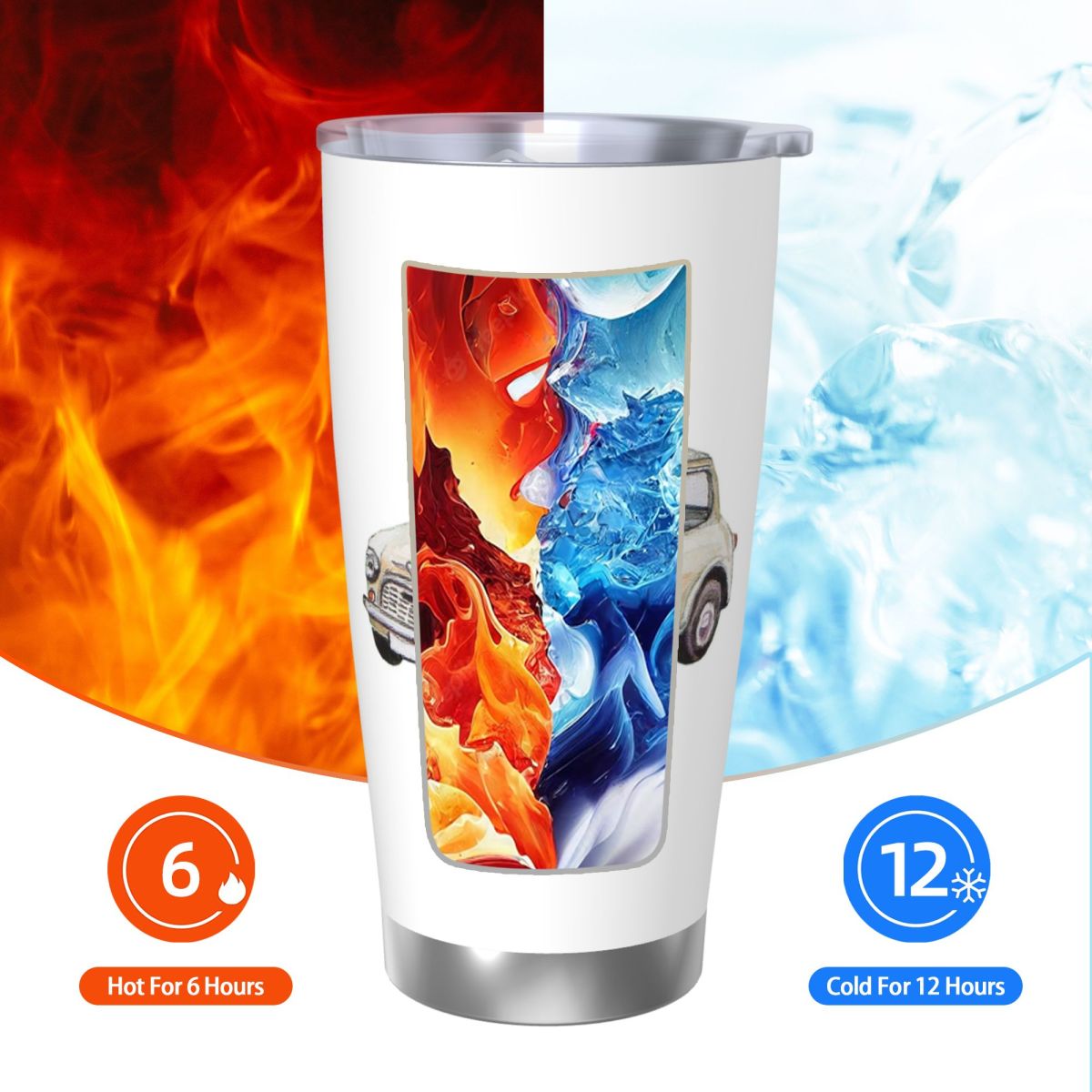 Classic White Mini Cooper In W - Tumbler 20Oz White avis et prix
