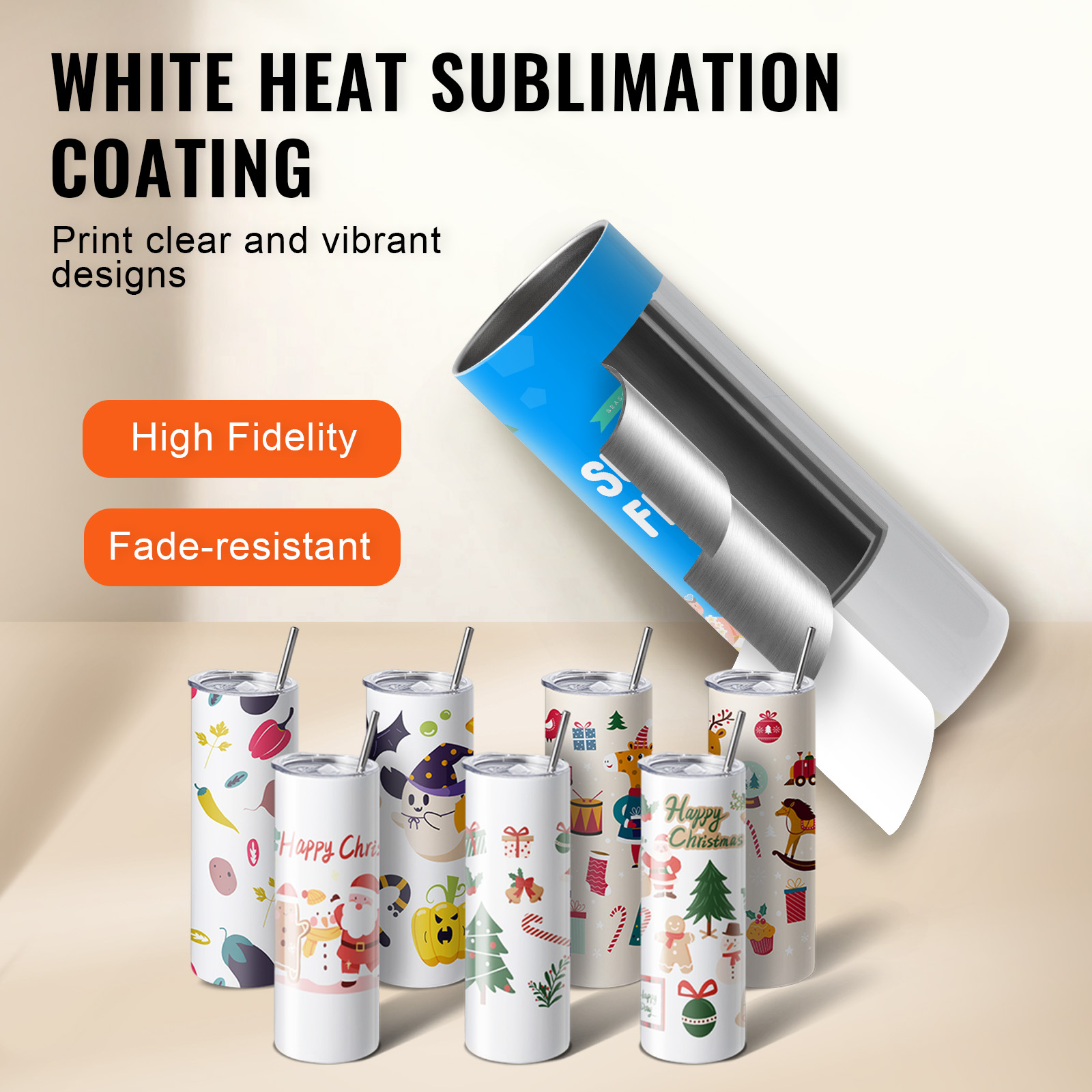 SucceBuy 8/12/14/16/24/50PC St - Sublimation Mug White avis et prix