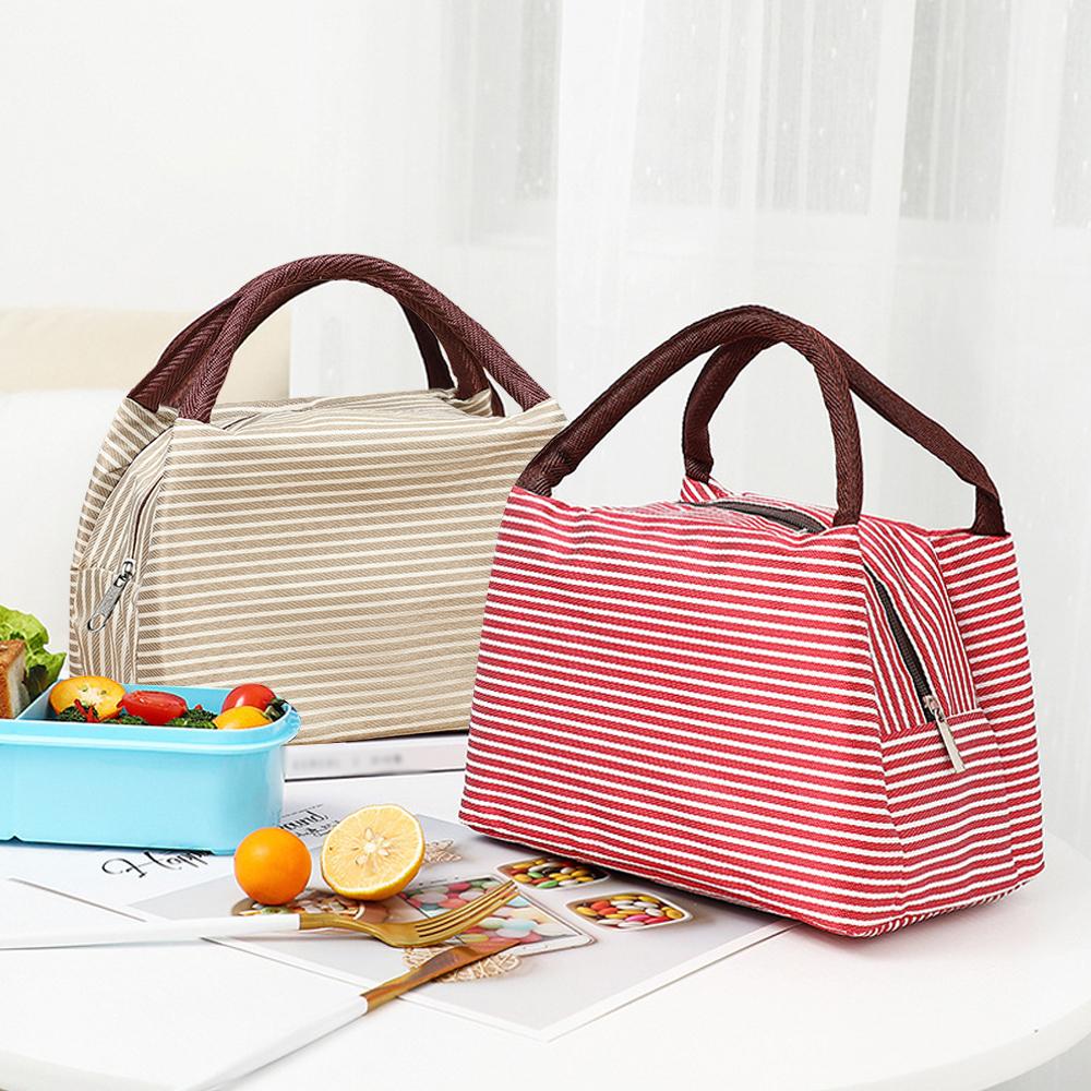 Striped Insulated Lunch Bag Po - Tote Bag Sublimation avis et prix
