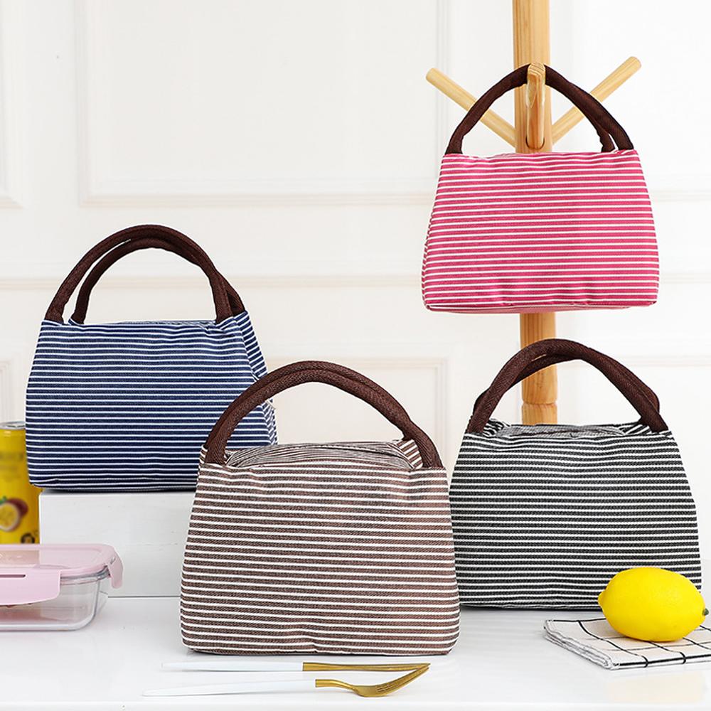 Striped Insulated Lunch Bag Po - Tote Bag Sublimation avis et prix