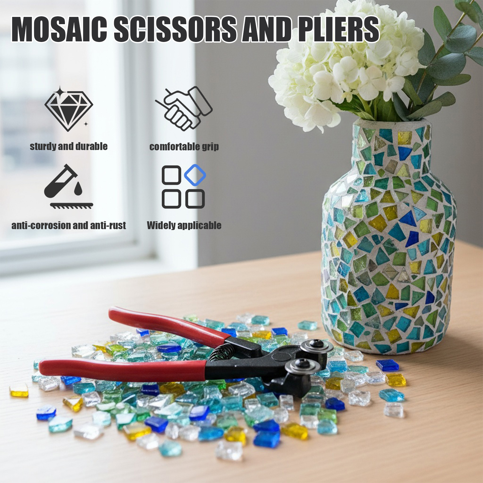 8 Inch Heavy Duty Wheeled Glas - Ceramic Tile Blank avis et prix