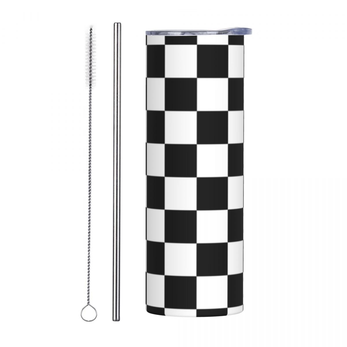 Black And White Checkerboard S - Tumbler 20Oz White avis et prix
