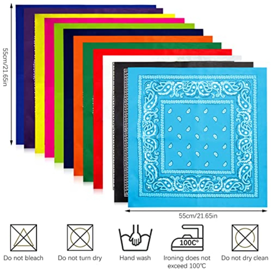 12- Bandanas for Men Women Pai - Bandana Blank White avis et prix