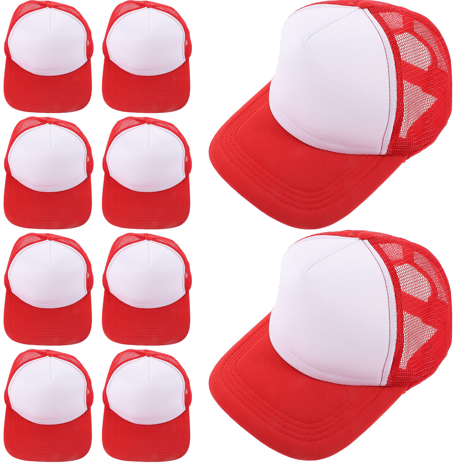 10pcs Blank Mesh Baseball Caps - Hat Sublimation Blank avis et prix