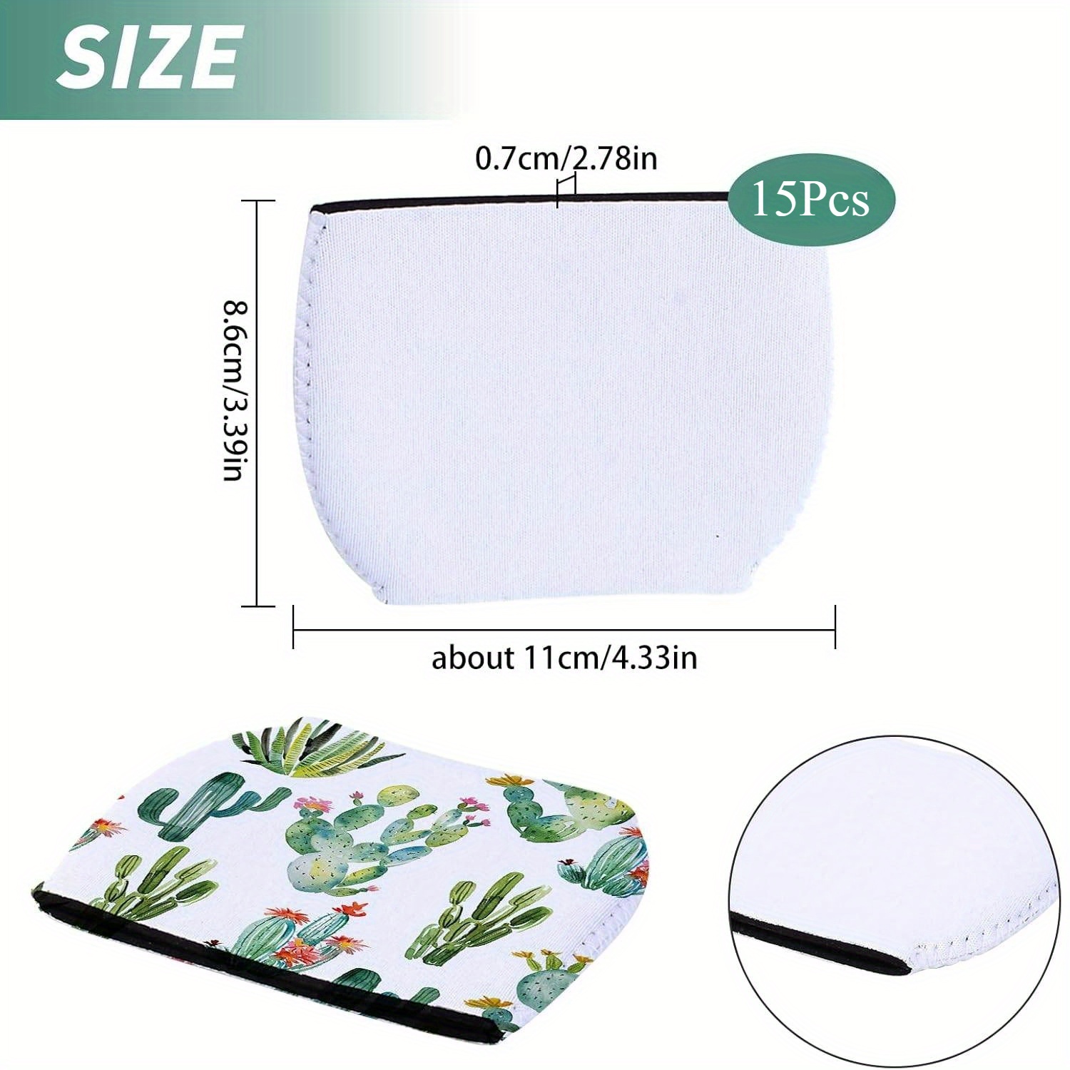 15 PCS Neoprene Wine Glass Sle - Puzzle Blank White avis et prix