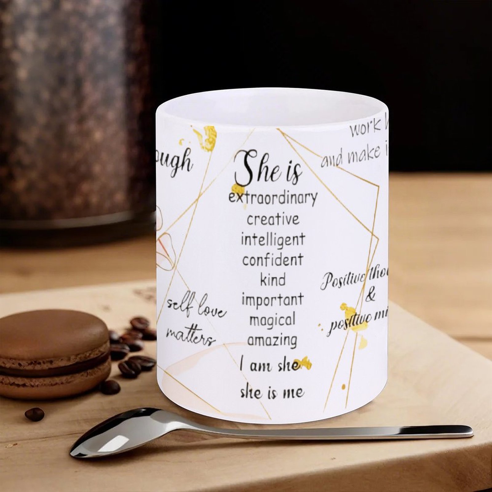 A Poster With A Quote About Sh - Sublimation Mug White avis et prix