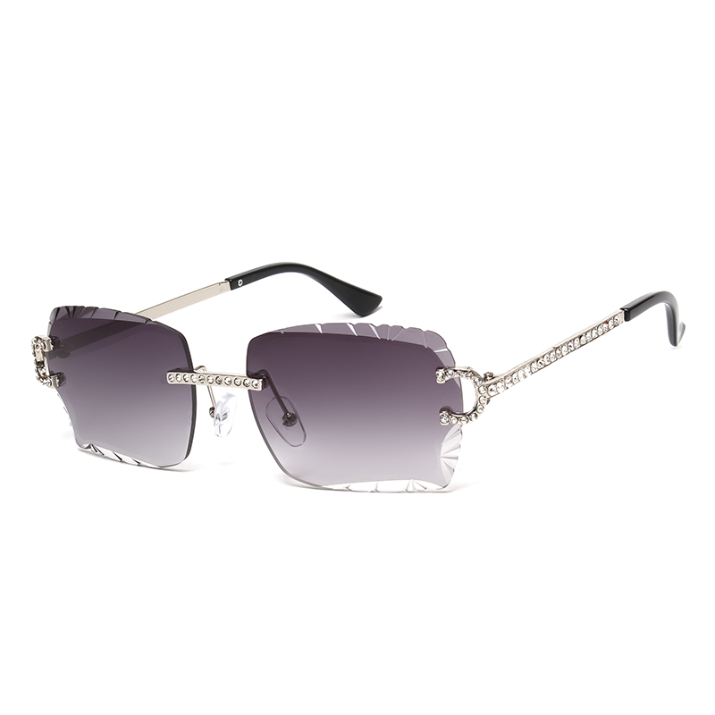 Fashion Rimless Square Sunglas - Metal Photo Panel avis et prix