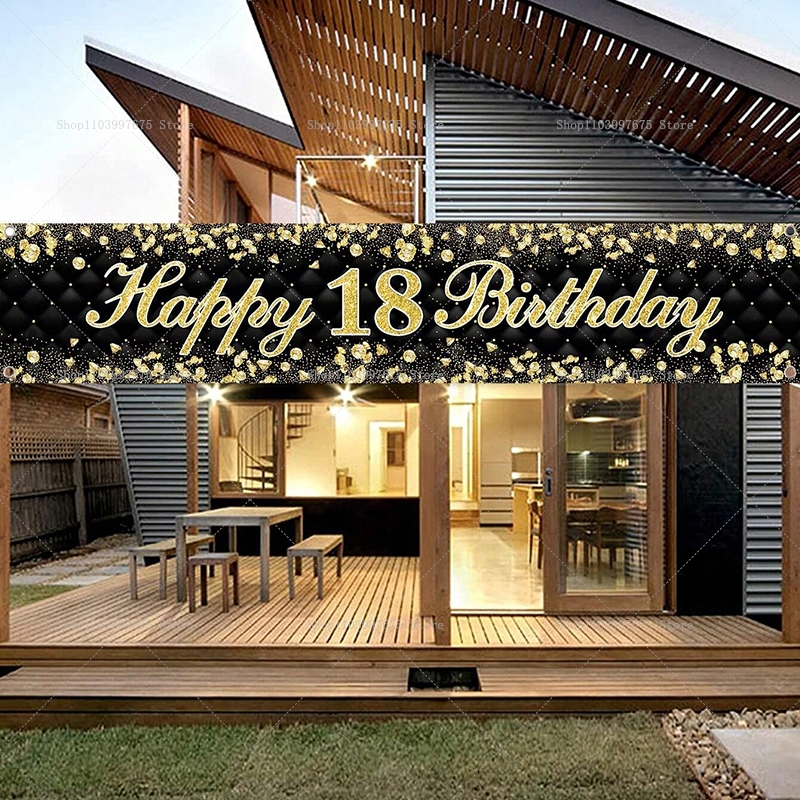Happy 18th Birthday Banner Dec - Yard Sign Blank avis et prix