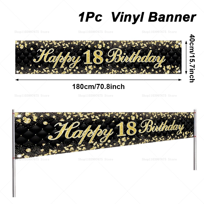 Happy 18th Birthday Banner Dec - Yard Sign Blank avis et prix