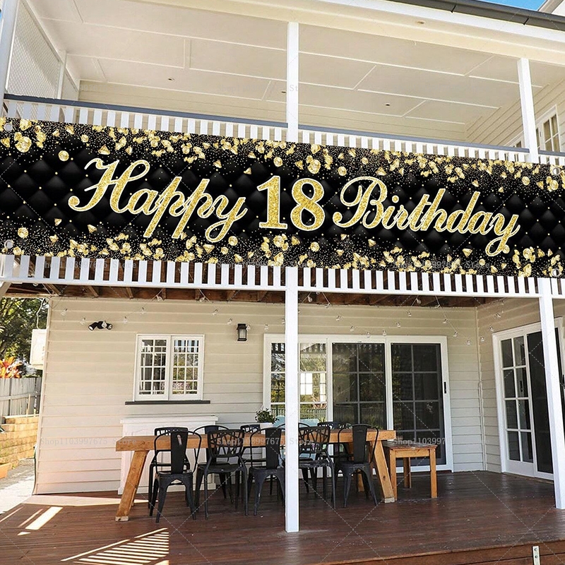 Happy 18th Birthday Banner Dec - Yard Sign Blank avis et prix