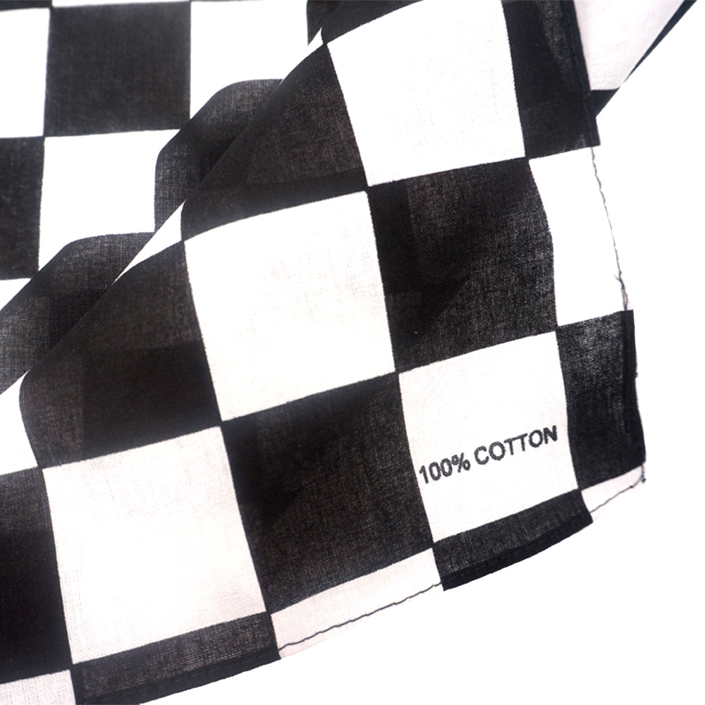 Bandana Checkered Flag Auto Ra - Bandana Blank White avis et prix