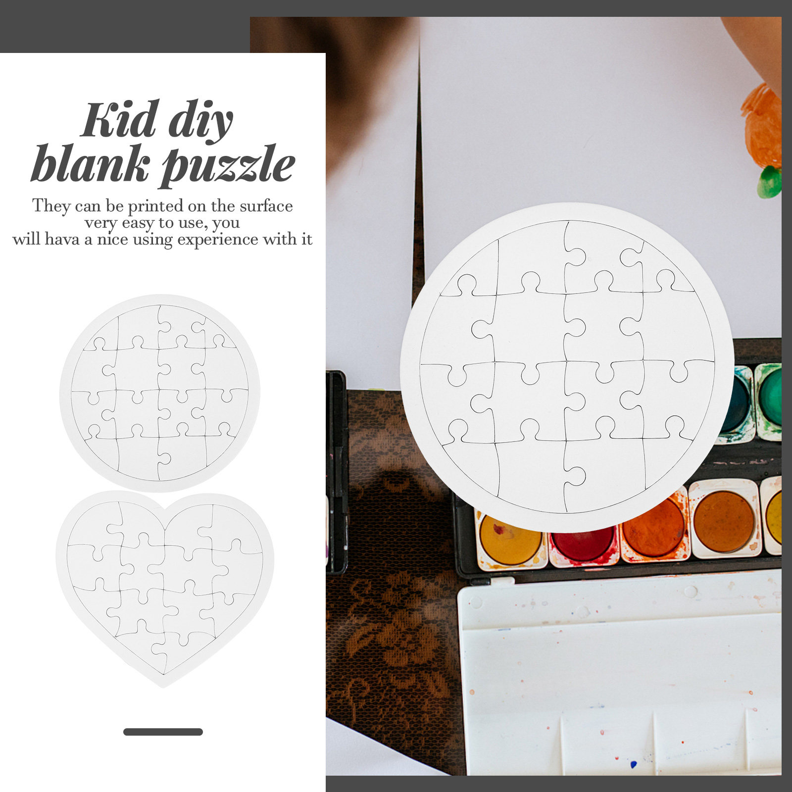 10Pcs Blank Kid DIY Puzzles Wh - Puzzle Blank White avis et prix