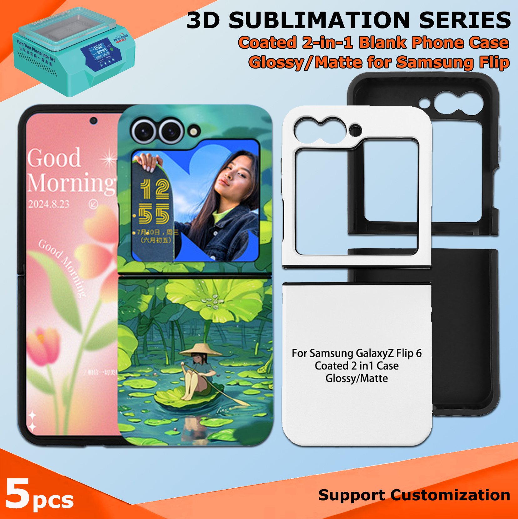 Fonlyu 5pcs Coated 2 in 1 Blan - Phone Case Blank Print avis et prix