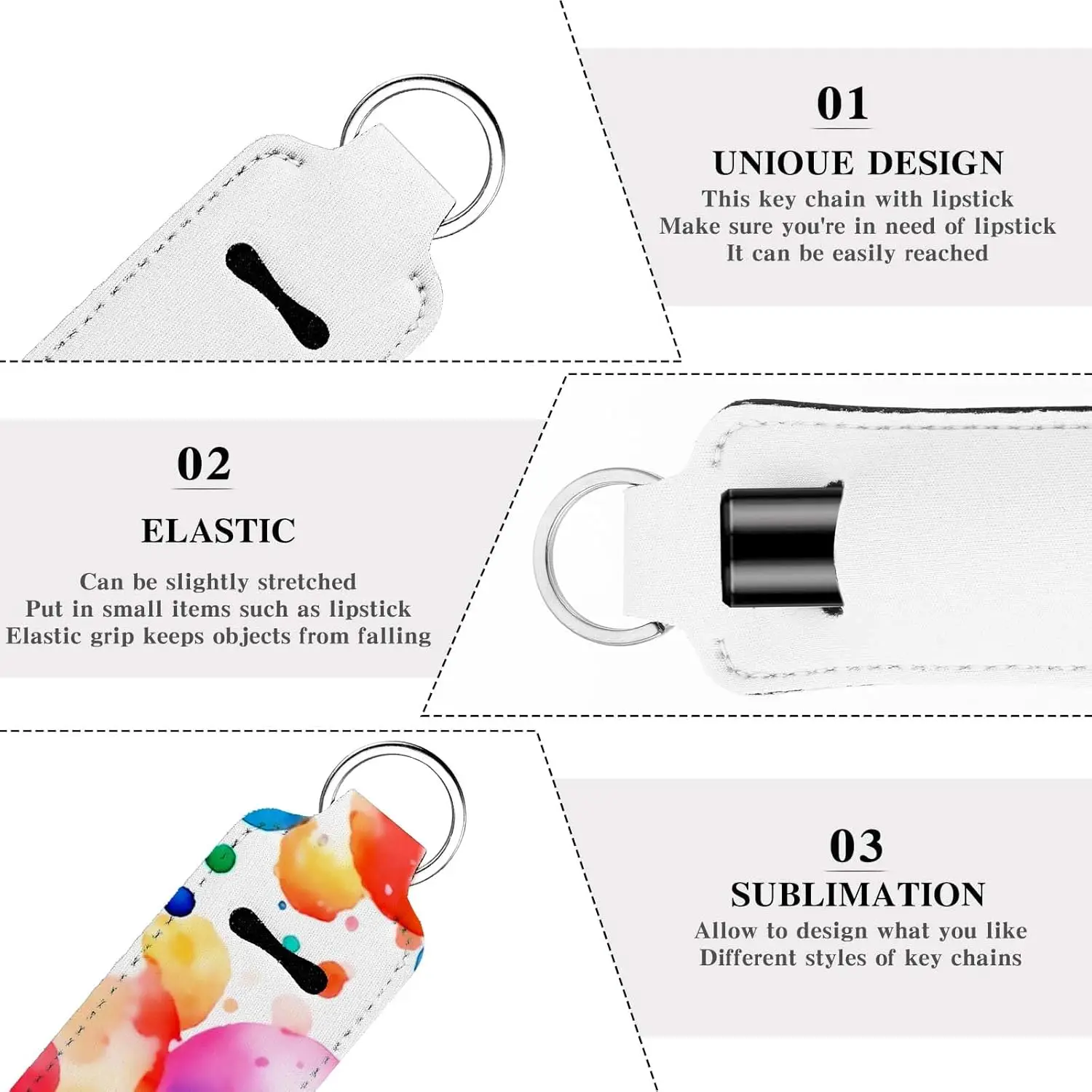 8 Pcs Sublimation Lipstick Key - Puzzle Blank White avis et prix