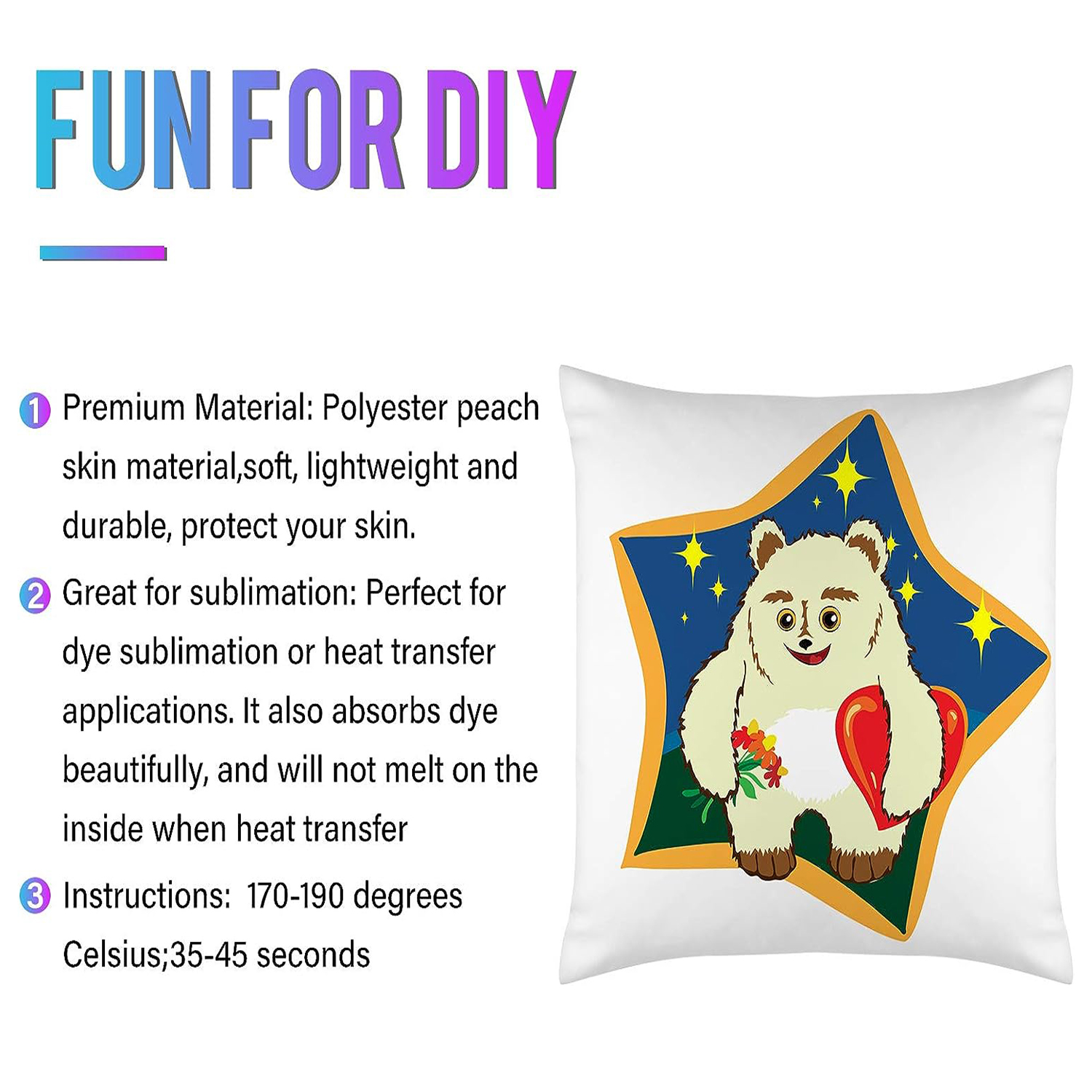 4Pcs Sublimation Blanks Throw  - Pillow Cover Sublimation avis et prix