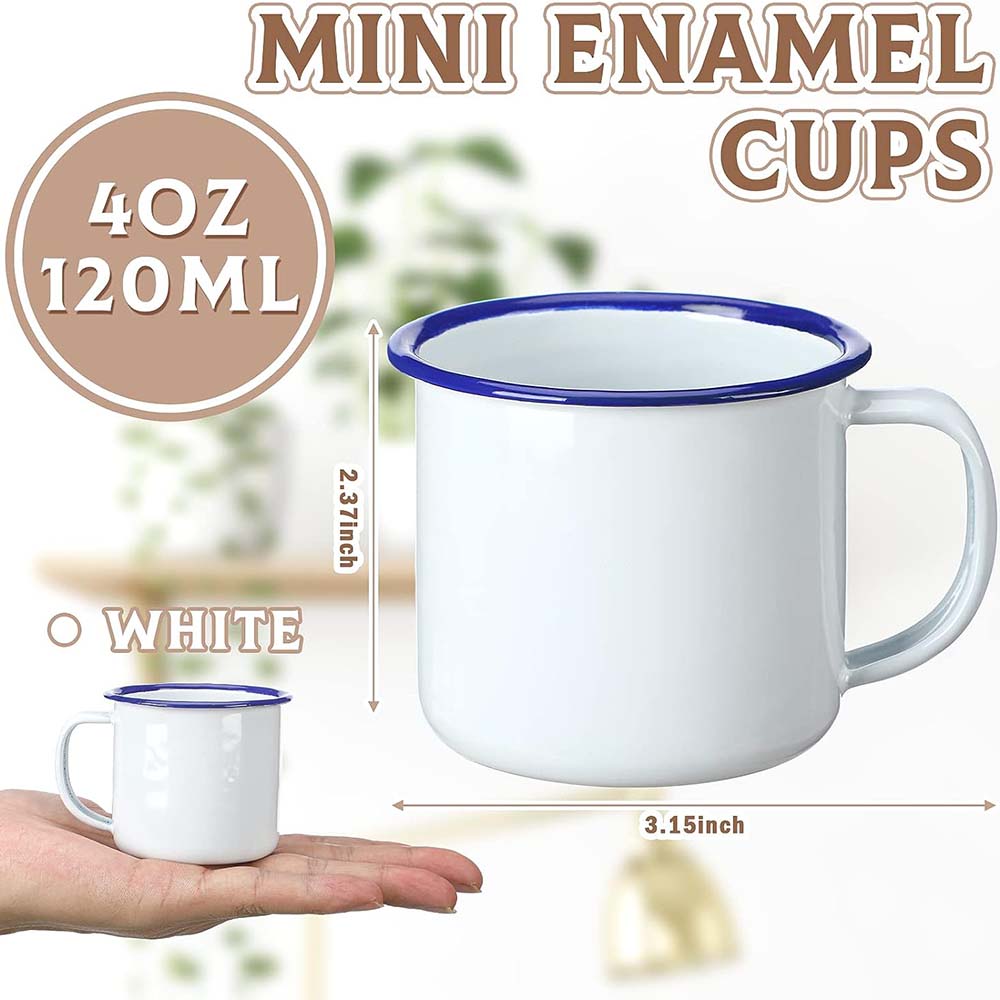 Mini Enamel Camping Coffee Mug - Sublimation Mug White avis et prix