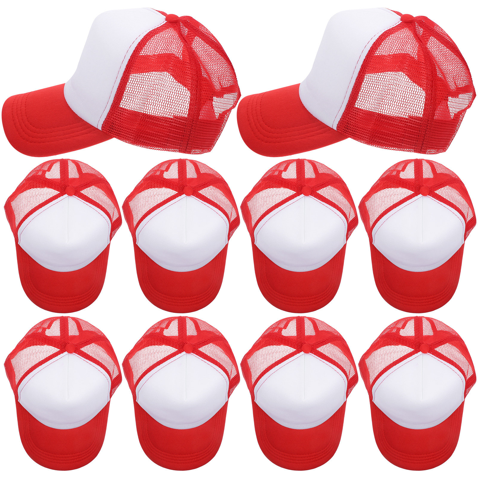 10Pcs DIY Blank Mesh Baseball  - Hat Sublimation Blank avis et prix