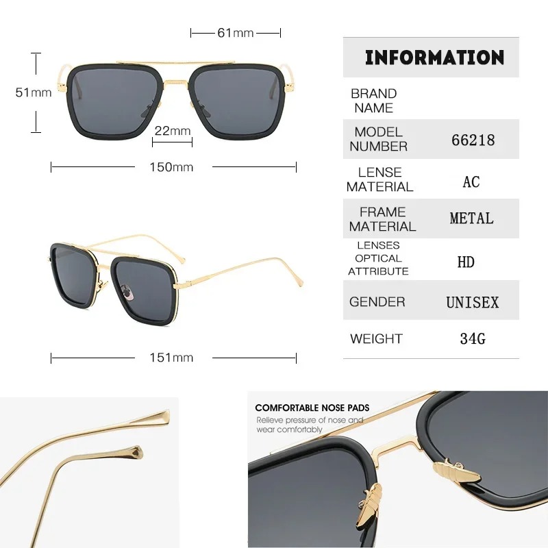 Steam Punk Tony Stark Sunglass - Metal Photo Panel avis et prix