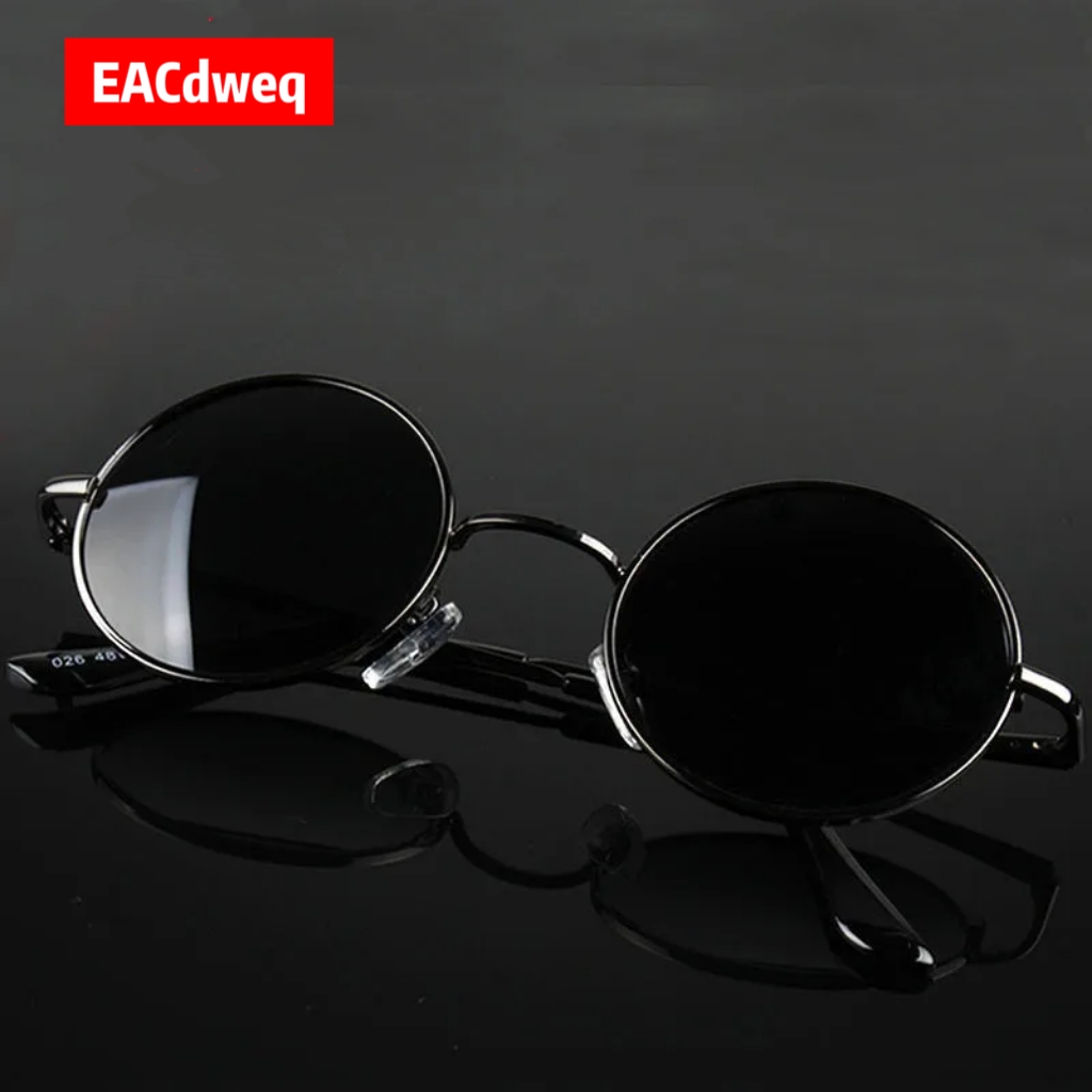 Retro Vintage Round Sunglasses - Metal Photo Panel avis et prix