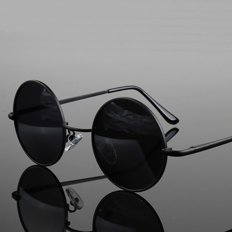 Retro Vintage Round Sunglasses - Metal Photo Panel avis et prix